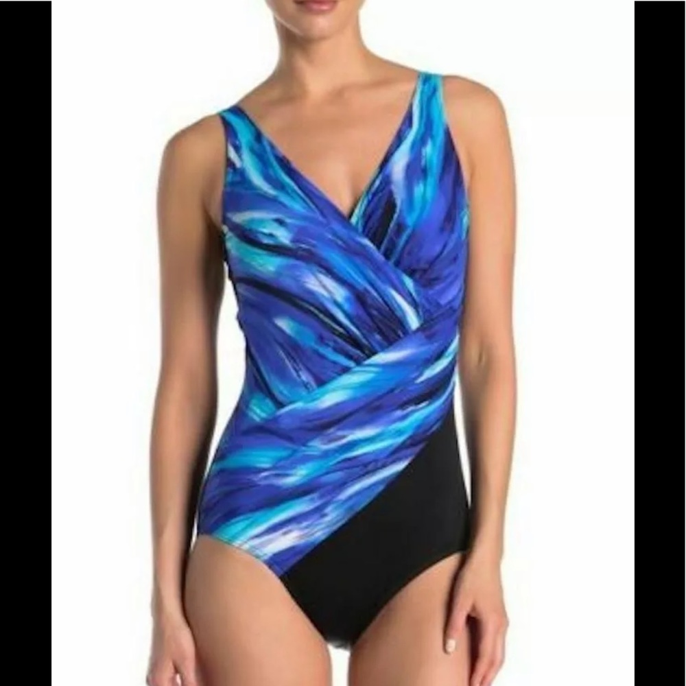 Miraclesuit Breakers Colorblock One-Piece Swimsuit